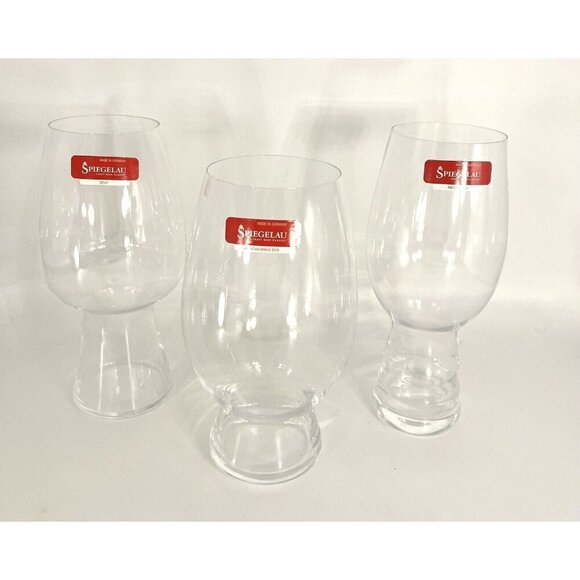 NIB Spiegelau Craft Beer Glasses Tasting Kit Set of 3 IPA Stout Crystal Barware - Picture 6 of 10
